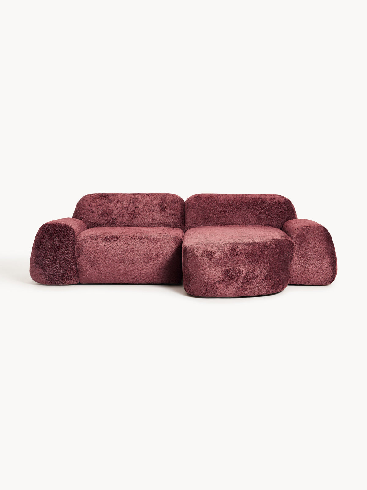 Wolbrenna Modular Corner Sofa (3-Seater) in Teddy Bouclé