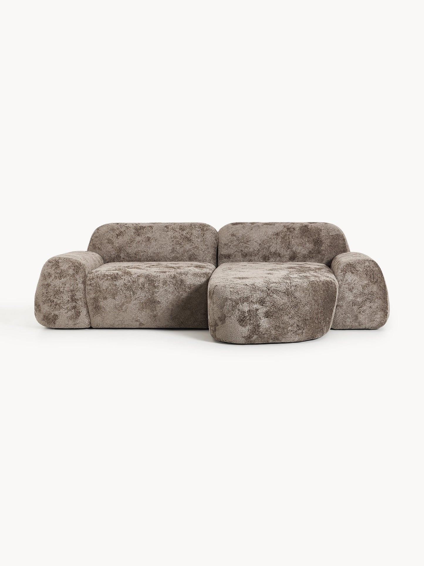 Wolbrenna Modular Corner Sofa (3-Seater) in Teddy Bouclé