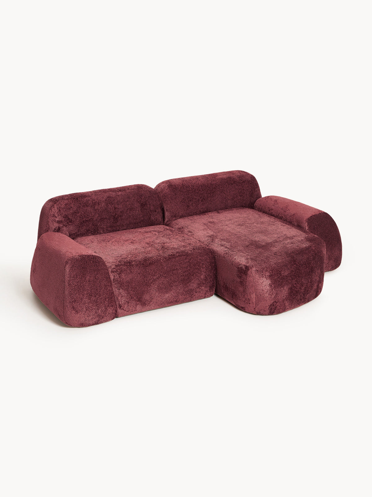 Wolbrenna Modular Corner Sofa (3-Seater) in Teddy Bouclé