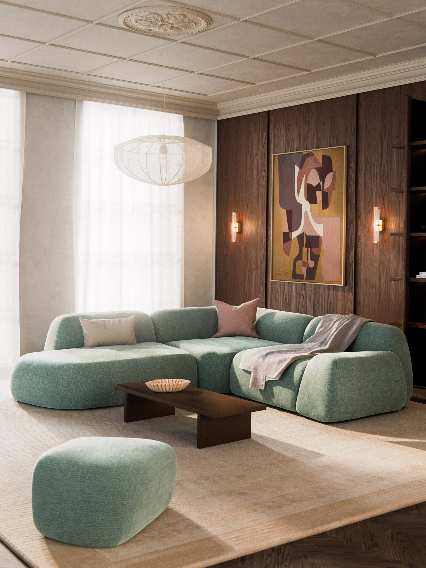 Wolbrenna Modular Corner Sofa (4-Seater) with Chaise Longue