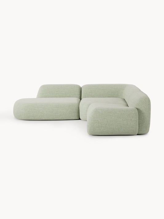 Wolbrenna Modular Corner Sofa in Bouclé (4-Seater) with Chaise Longue