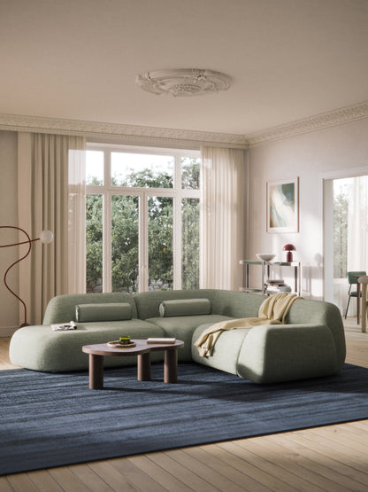 Wolbrenna Modular Corner Sofa in Bouclé (4-Seater) with Chaise Longue