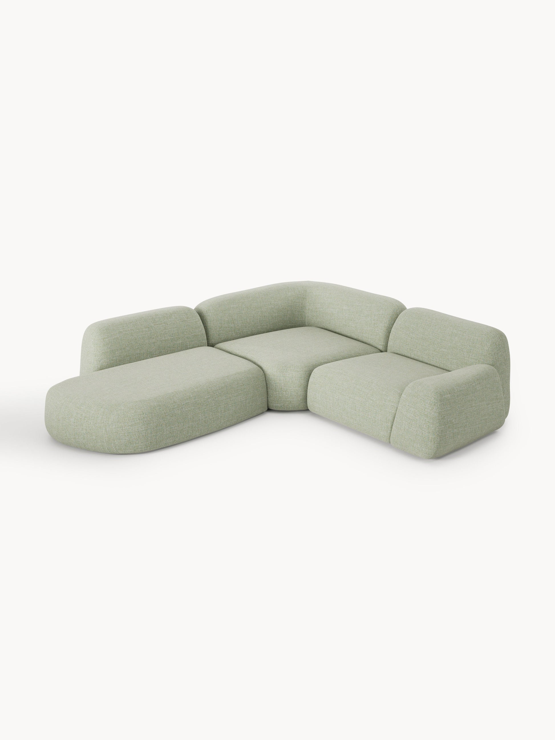Wolbrenna Modular Corner Sofa in Bouclé (4-Seater) with Chaise Longue