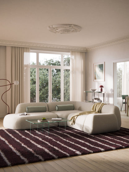 Wolbrenna Modular Corner Sofa in Bouclé (4-Seater) with Chaise Longue