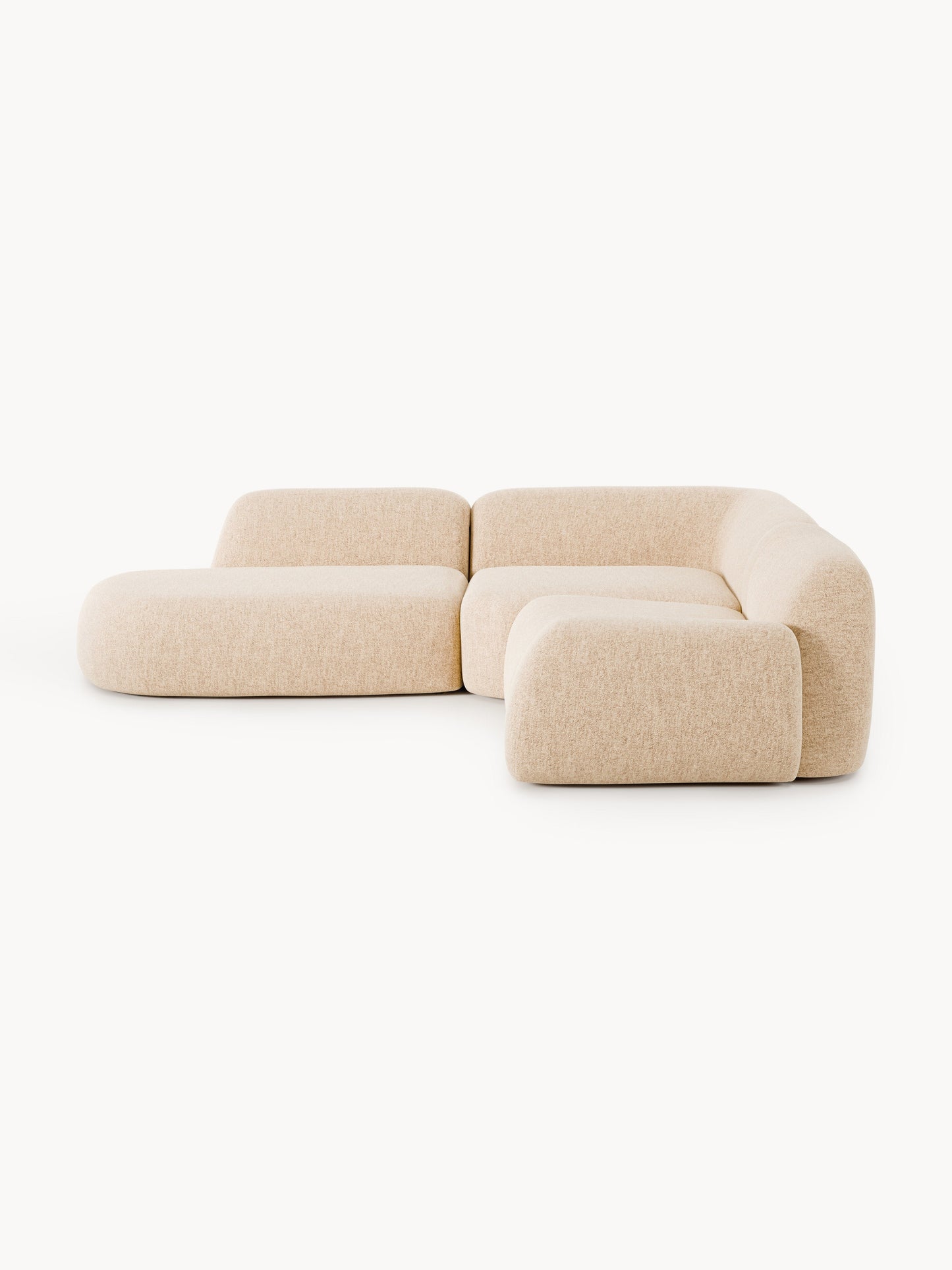 Wolbrenna Modular Corner Sofa in Bouclé (4-Seater) with Chaise Longue