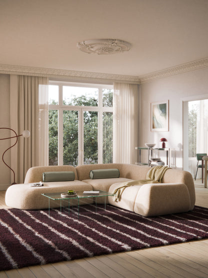 Wolbrenna Modular Corner Sofa in Bouclé (4-Seater) with Chaise Longue