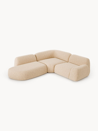 Wolbrenna Modular Corner Sofa in Bouclé (4-Seater) with Chaise Longue