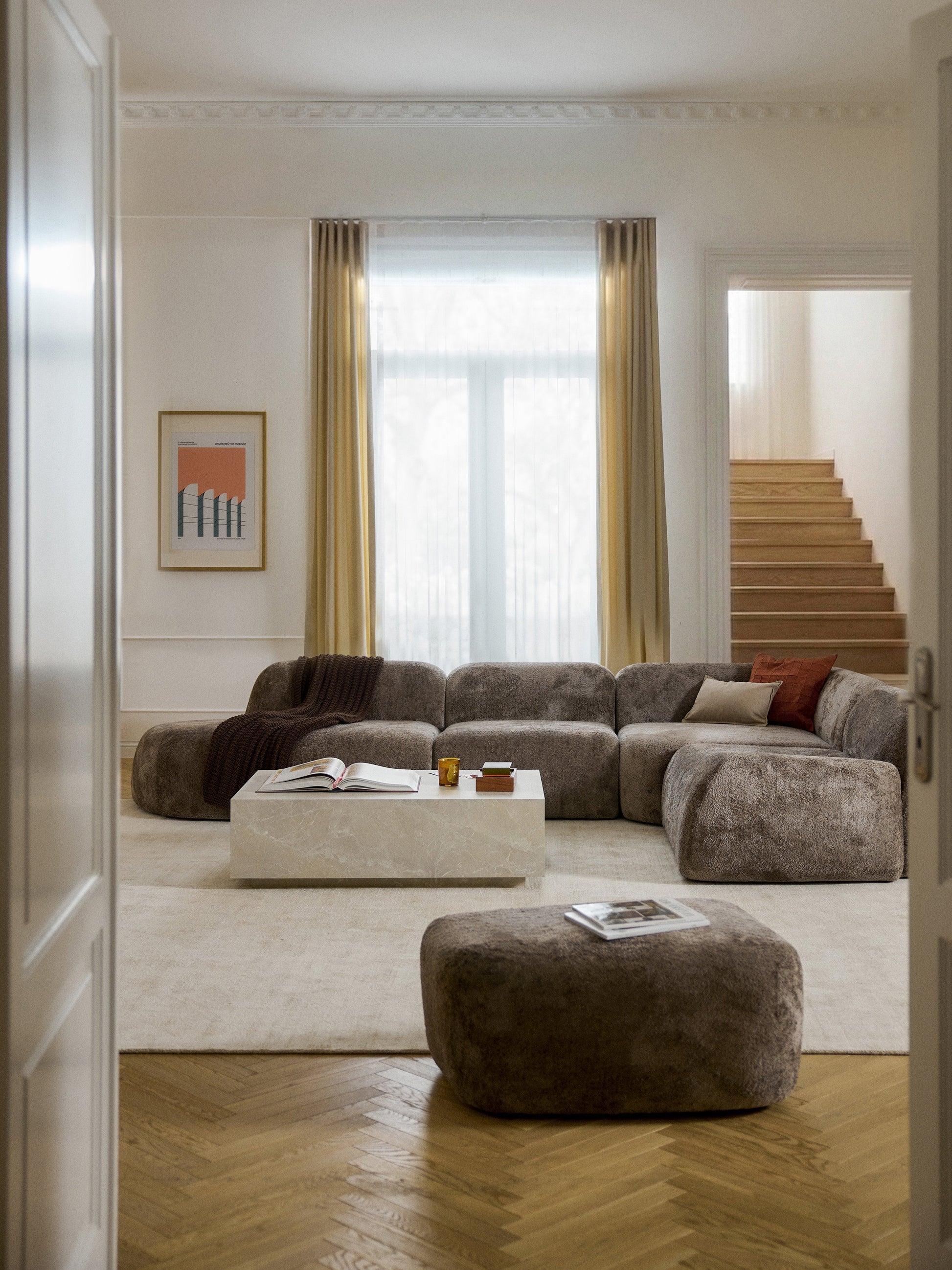 Wolbrenna Modular Teddy Bouclé Corner Sofa with Chaise Longue, XL