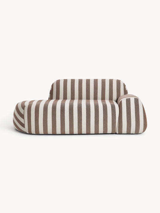Wolbrenna Striped Sofa (2-Seater) with Chaise Longue