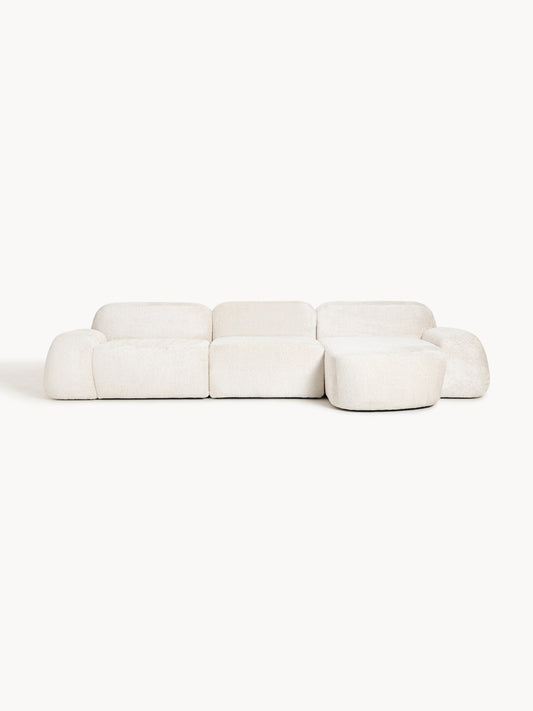 Wolbrenna Teddy Bouclé Modular Corner Sofa (4-Seater)