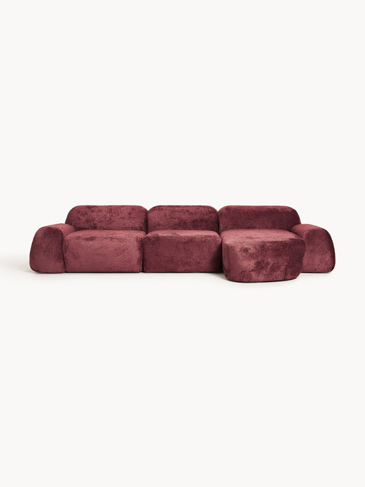 Wolbrenna Teddy Bouclé Modular Corner Sofa (4-Seater)