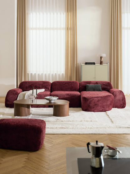 Wolbrenna Teddy Bouclé Modular Corner Sofa (4-Seater)