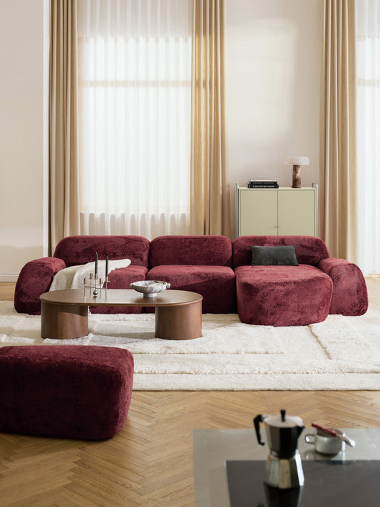 Wolbrenna Teddy Bouclé Modular Corner Sofa (4-Seater)