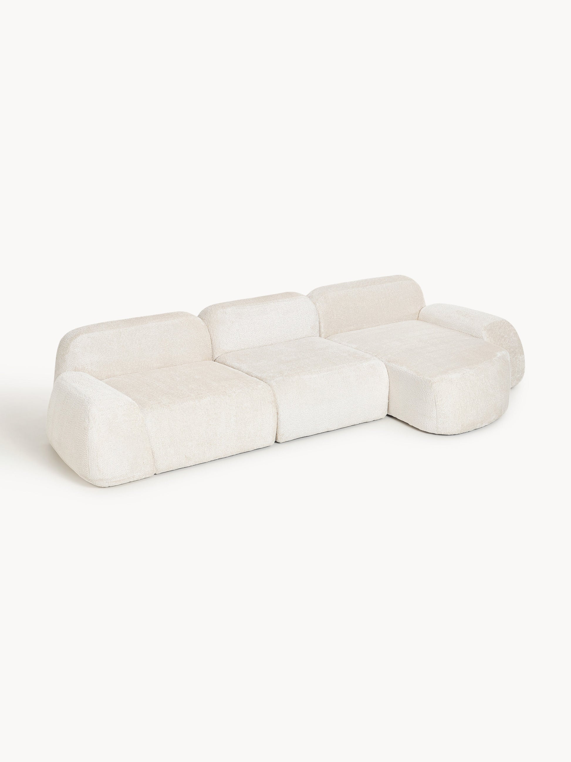 Wolbrenna Teddy Bouclé Modular Corner Sofa (4-Seater)