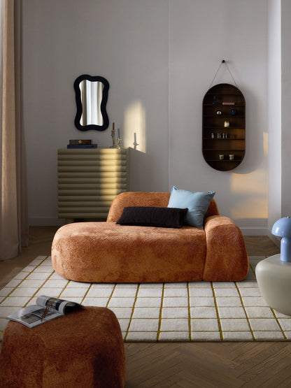 Wolbrenna Teddy Bouclé Sofa (2-Seater) with Chaise Longue