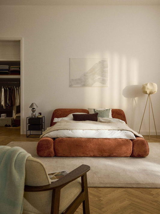 Wolbrenna Teddy Bouclé Upholstered Bed