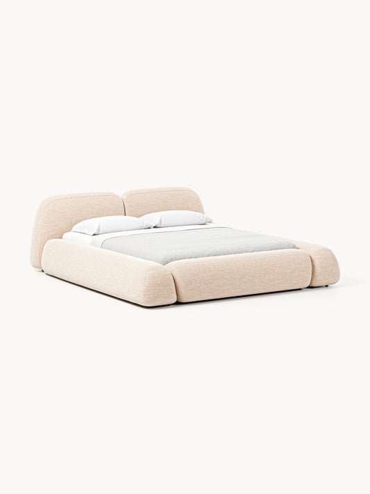 Wolbrenna Upholstered Bouclé Bed with Storage
