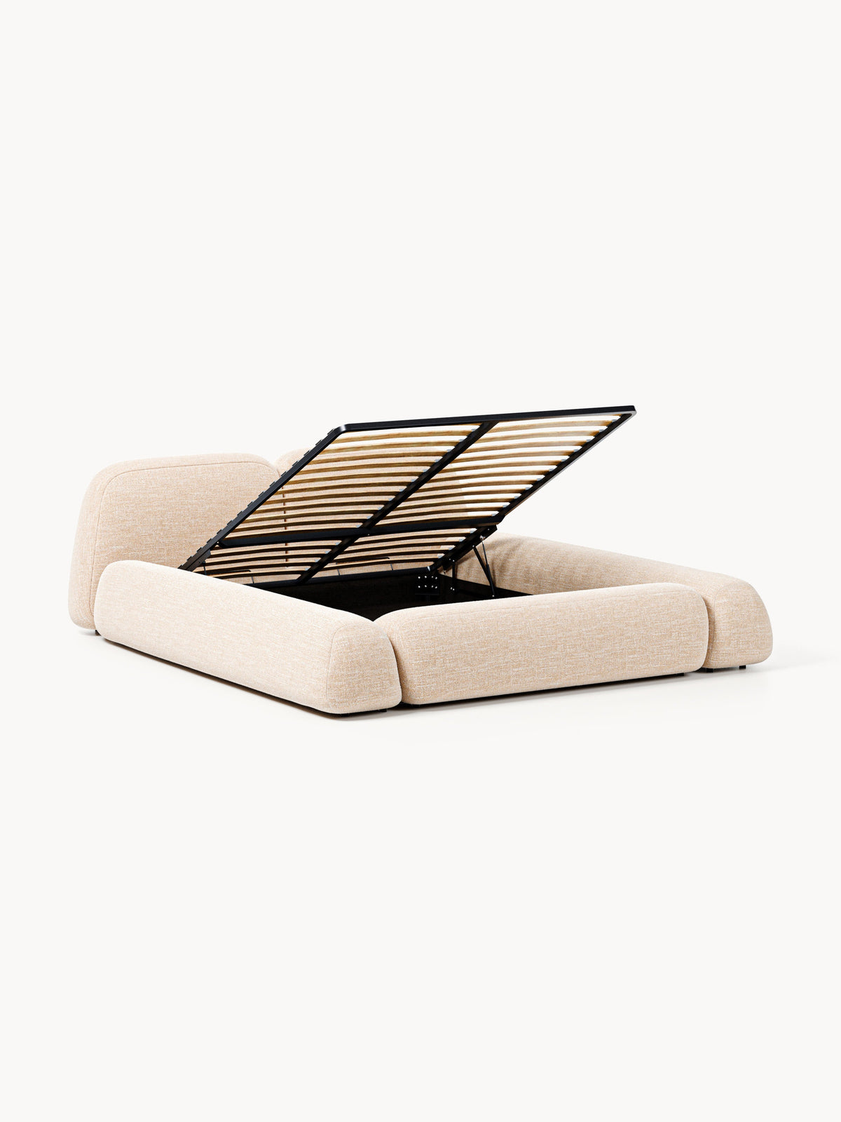 Wolbrenna Upholstered Bouclé Bed with Storage