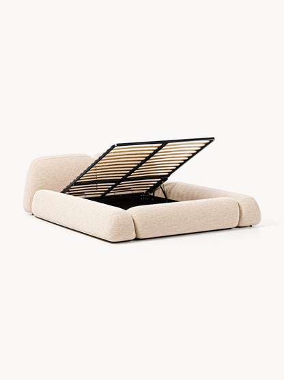 Wolbrenna Upholstered Bouclé Bed with Storage