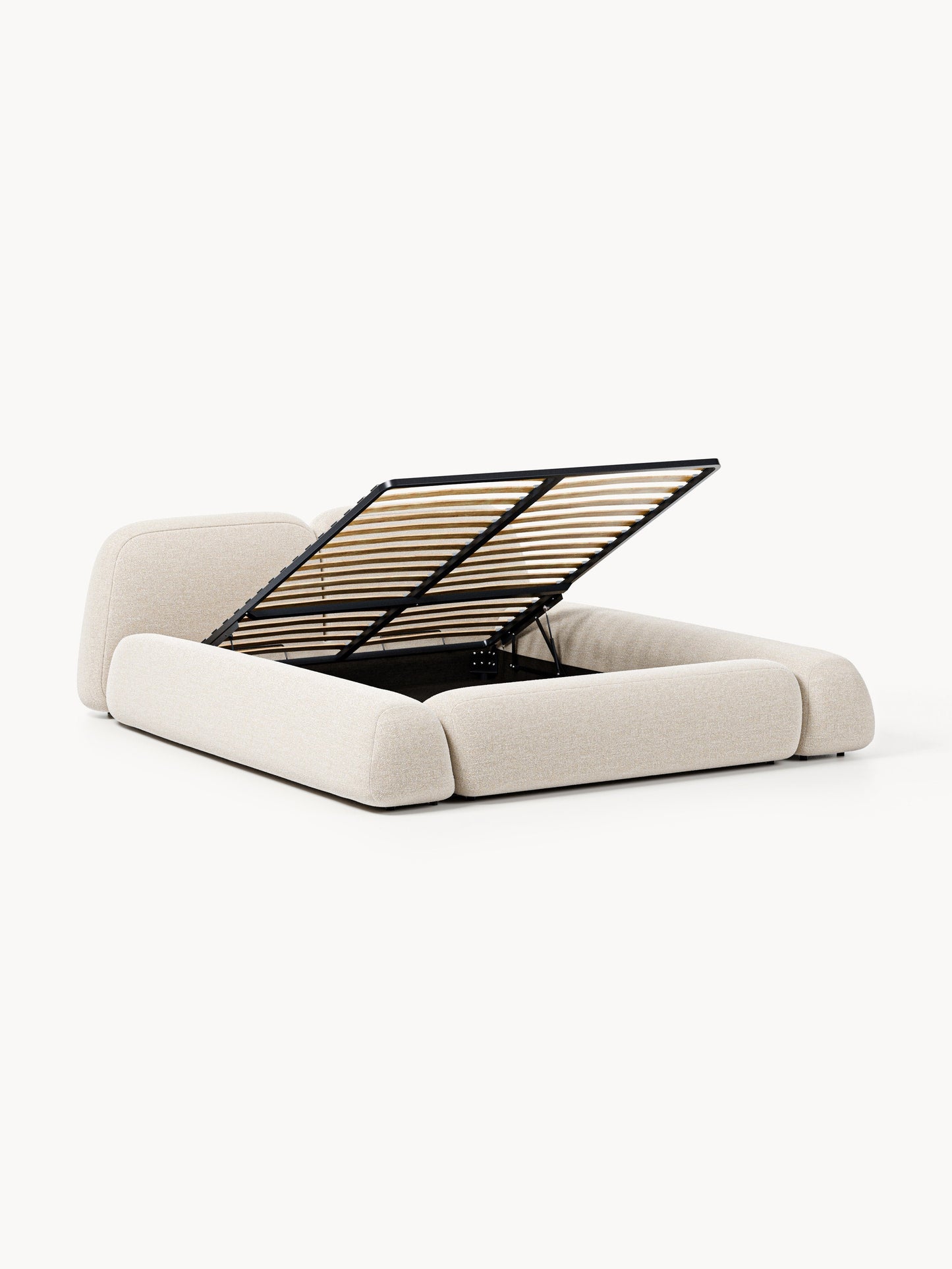 Wolbrenna Upholstered Bouclé Bed with Storage